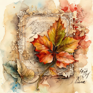 Vintage Fall Foliage Paper 1