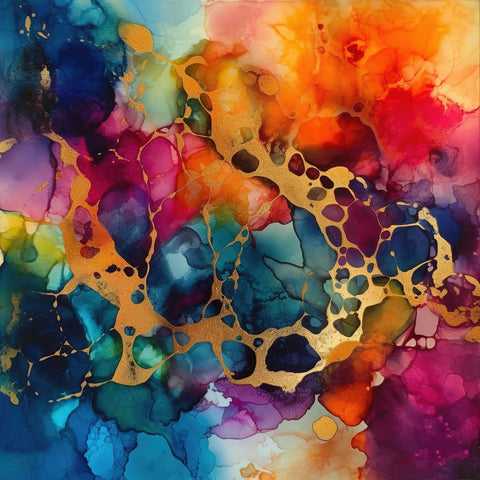 Colorful Alcohol Ink Paper 1