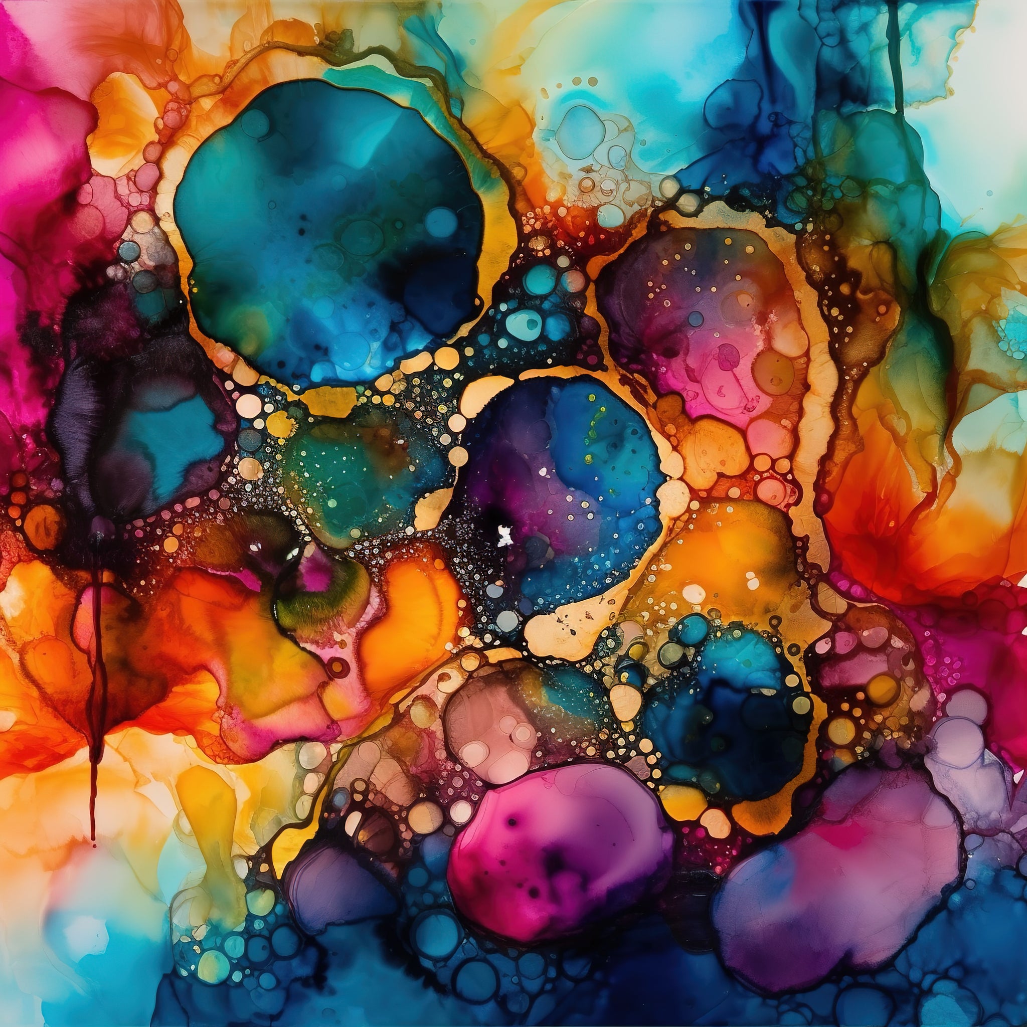 Colorful Alcohol Ink Paper 4