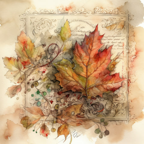 Vintage Fall Foliage Paper 7