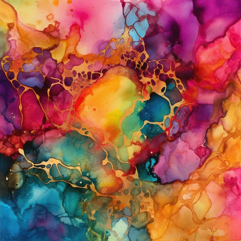 Colorful Alcohol Ink Paper 8