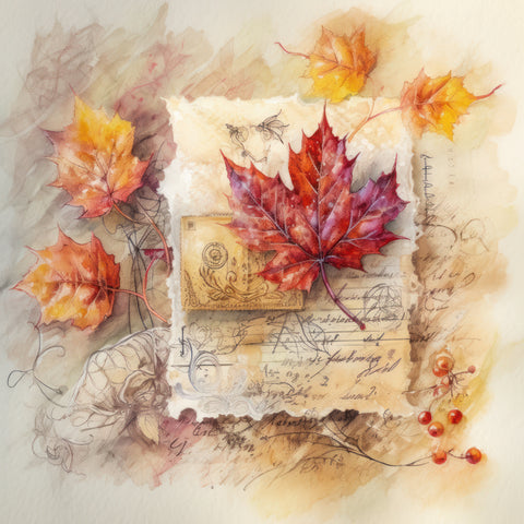 Vintage Fall Foliage Paper 8