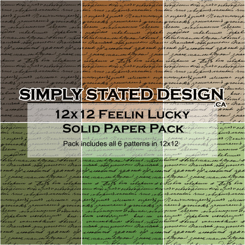 Feelin Lucky 12x12 Solid Paper Pack