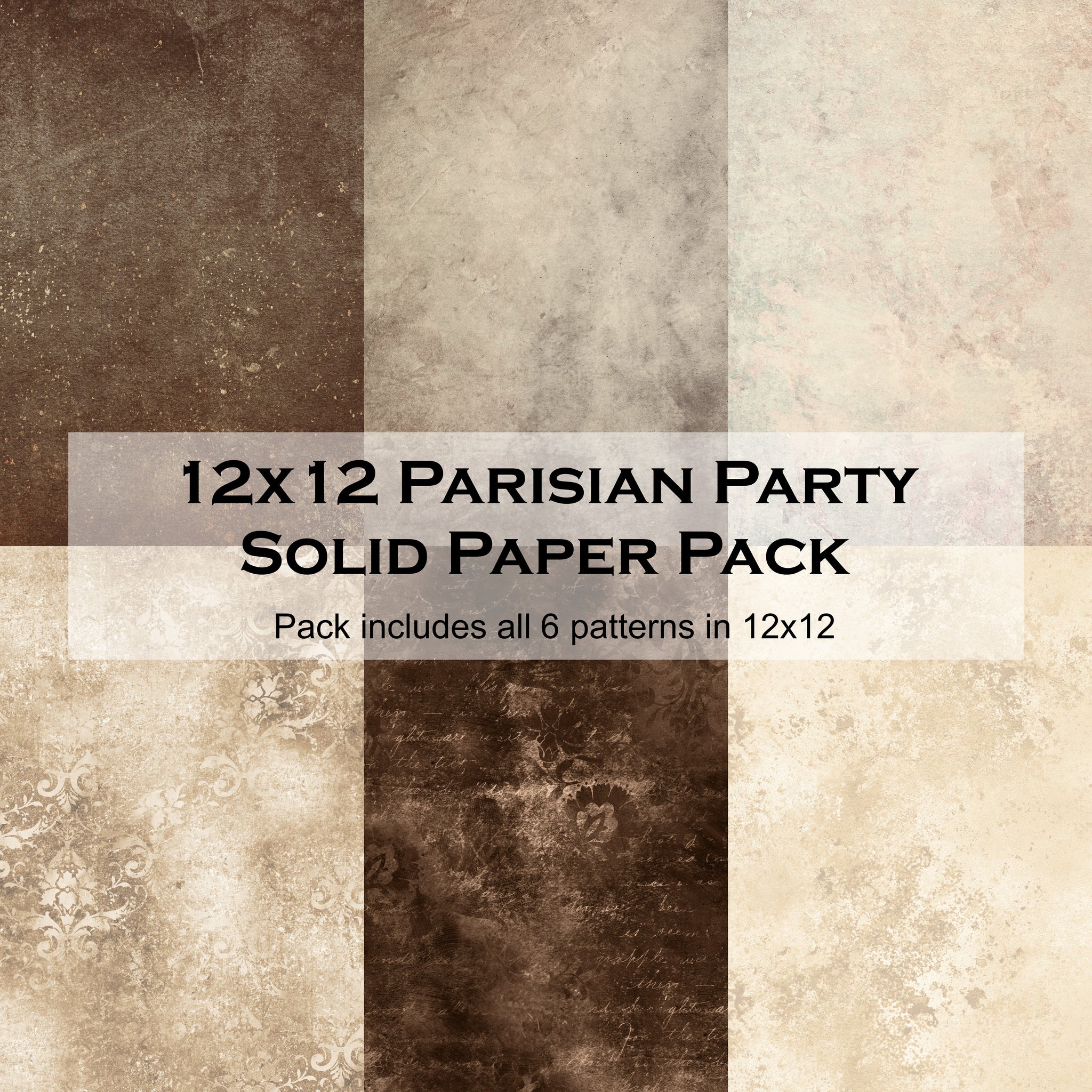 Parisian Party 12x12 Solid Paper Pack