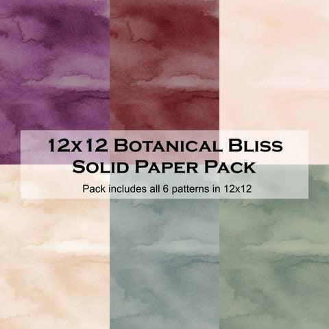 Botanical Bliss 12x12 Solid Paper Pack