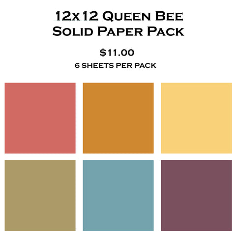 Queen Bee 12x12 Solid Paper Pack