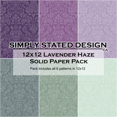 Lavender Haze 12x12 Solid Paper Pack