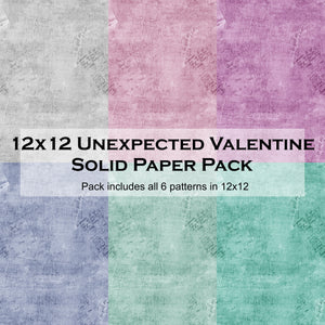 Unexpected Valentine 12x12 Solid Paper Pack