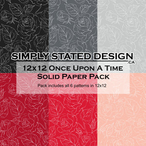 Once Upon A Time 12x12 Solid Paper Pack
