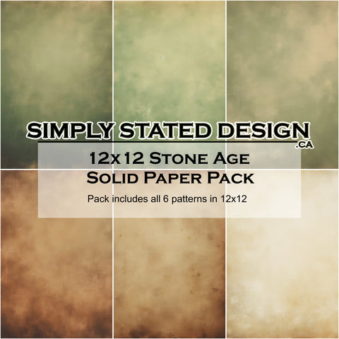 Stone Age 12x12 Solid Paper Pack