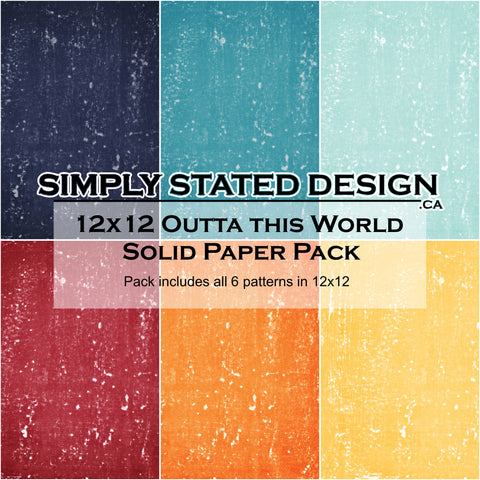 Outta This World 12x12 Solid Paper Pack