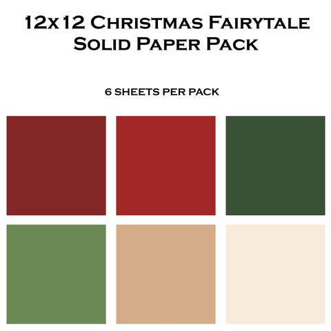 Christmas Fairytale 12x12 Solid Paper Pack