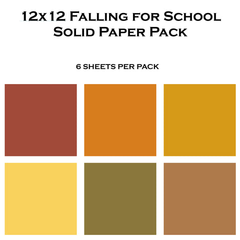 Falling for School 12x12 Solid Pack
