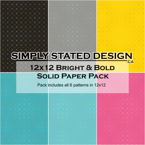 Bright & Bold 12x12 Solid Paper Pack