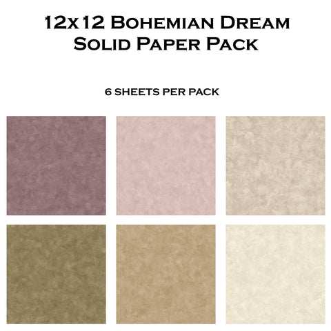 February "Bohemian Dream" Solid Paper Pack