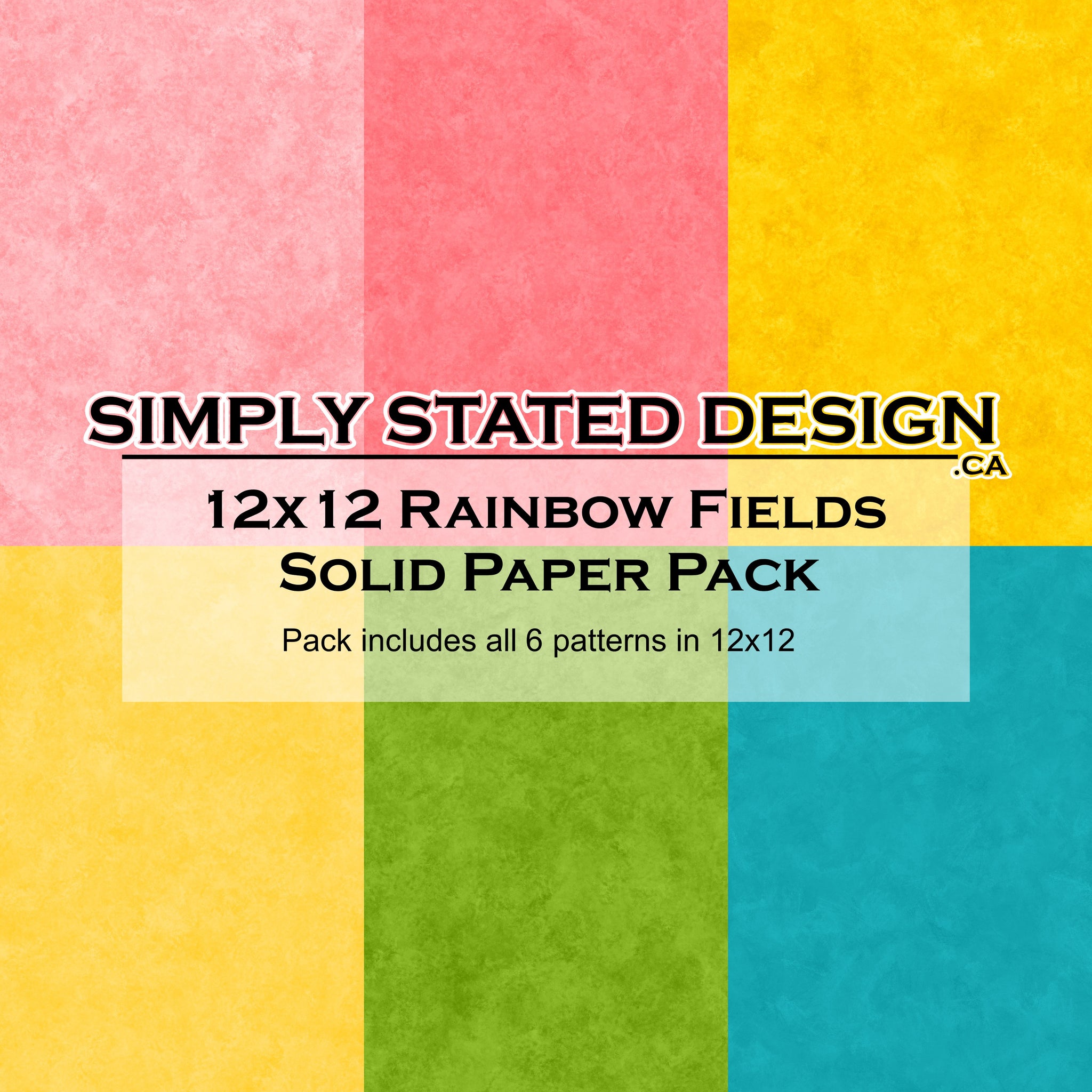 May "Rainbow Fields" 12x12 Solid Paper Pack