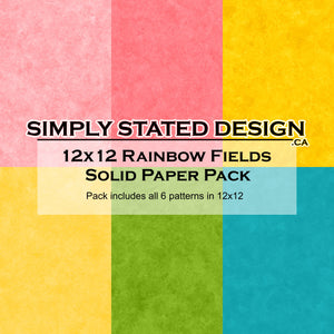 May "Rainbow Fields" 12x12 Solid Paper Pack