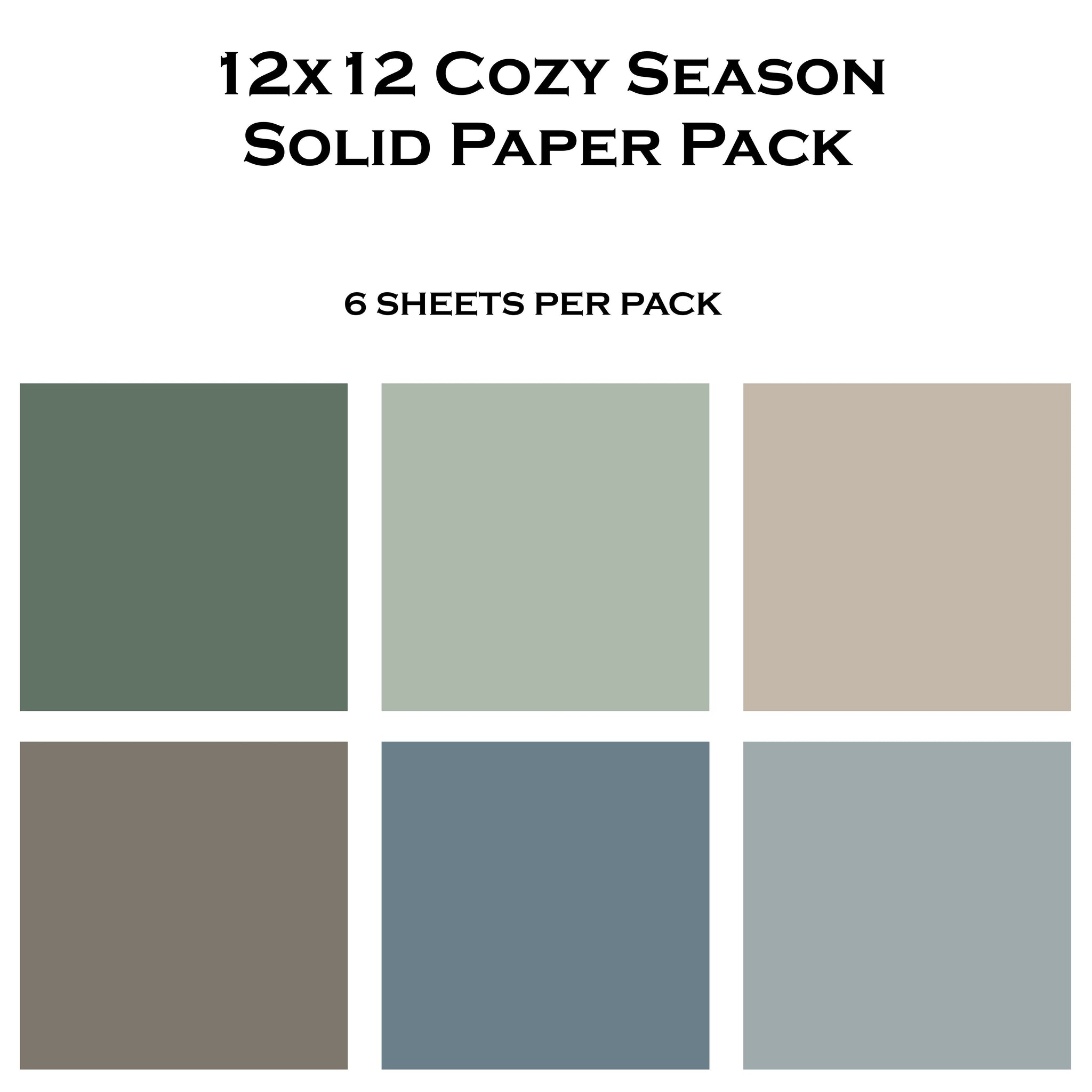 November "Cozy Season" Solid Paper Pack