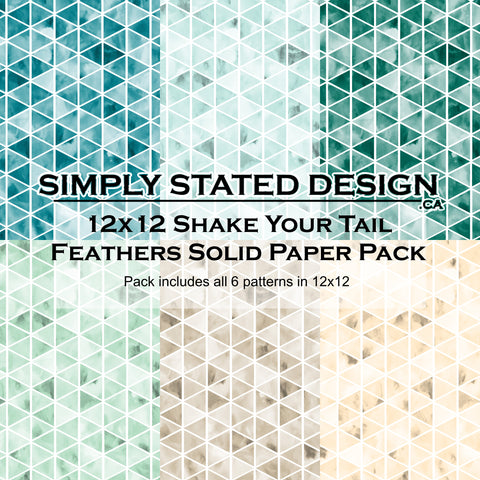 Shake Your Tail Feathers 12x12 Solid Paper Pack