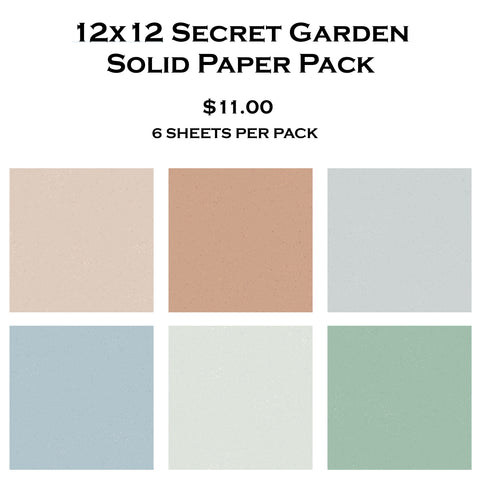 Secret Garden 12x12 Solid Paper Pack