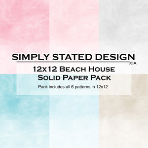 June "Beach House" 12x12 Solid Paper Pack