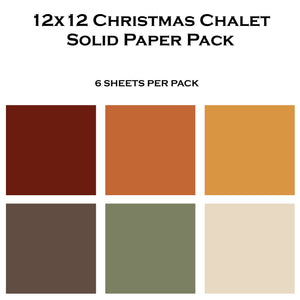 Christmas Chalet 12x12 Solid Paper Pack
