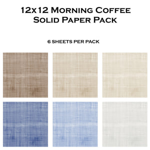 Morning Coffee 12x12 Solid Paper Pack