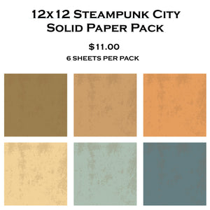 Steampunk City 12x12 Solid Paper Pack