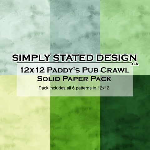 Paddy's Pub Crawl 12x12 Solid Paper Pack