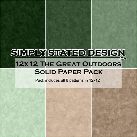 The Great Outdoors 12x12 Solid Paper Pack