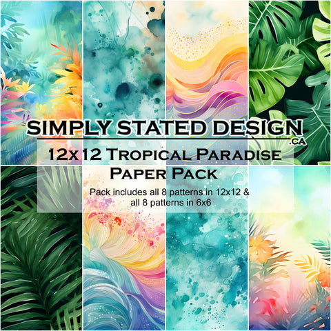 Tropical Paradise 12x12 Paper Pack