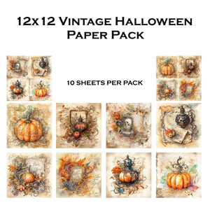 Vintage Halloween 12x12 Paper Pack