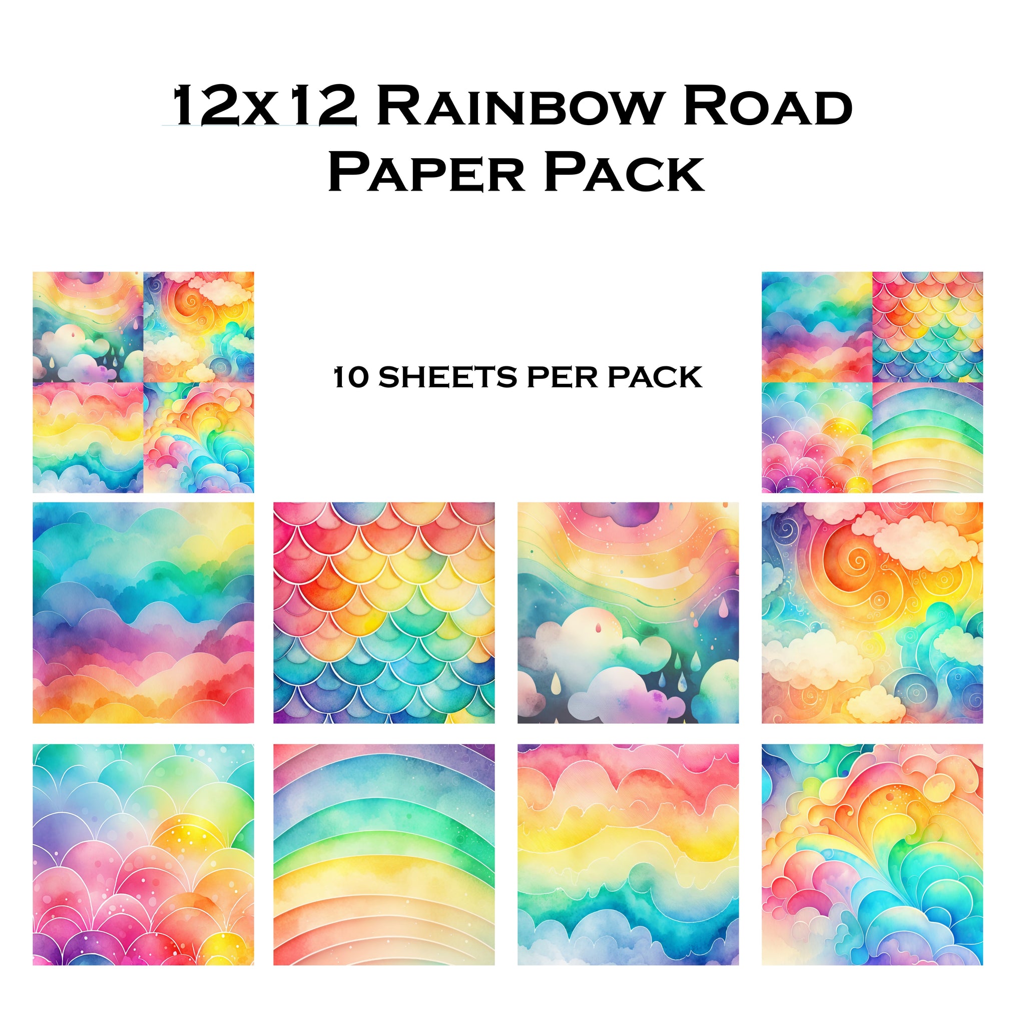 Rainbow Road 12x12 Paper Pack