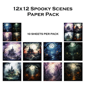Spooky Scenes 12x12 Paper Pack