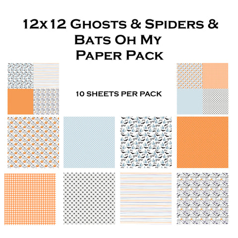 Ghosts & Spiders & Bats Oh My 12x12 Paper Pack
