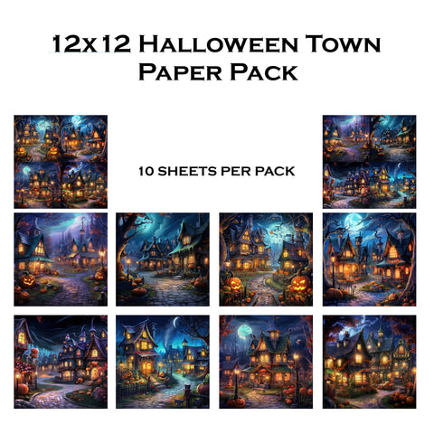 Halloween. Town 12x12 Paper Pack