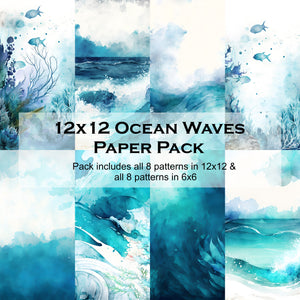Ocean Waves 12x12 Paper Pack