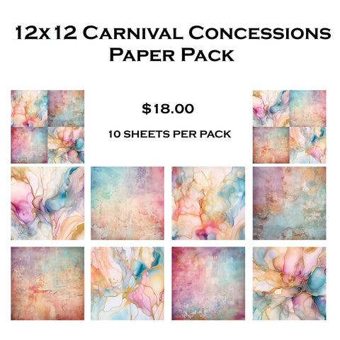 Carnival Concessions 12x12 Paper Pack Ephemera