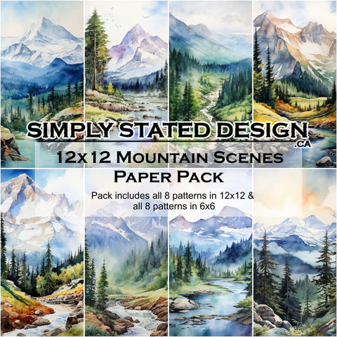 Mountain Scenes 12x12 Paper Pack