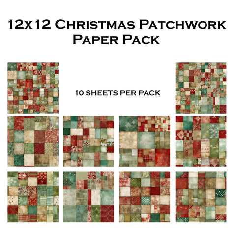 Christmas Patchwork 12x12 Paper Pack