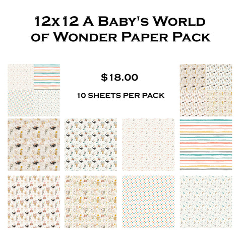 A Baby's World of Wonder 12x12 Paper Pack