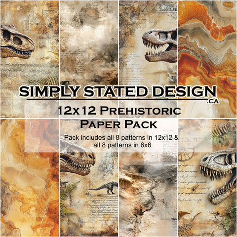 Prehistoric 12x12 Paper Pack