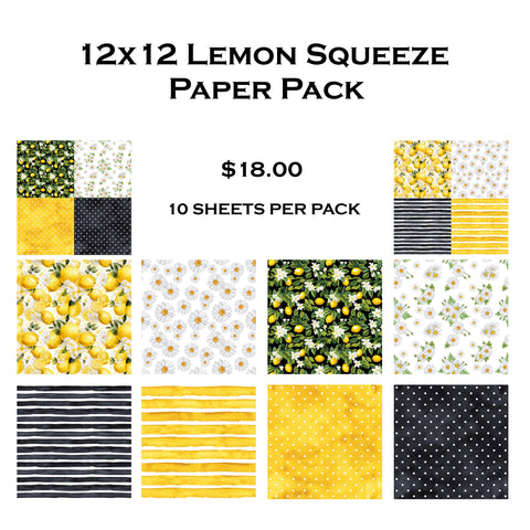 Lemon Squeeze 12x12 Paper Pack