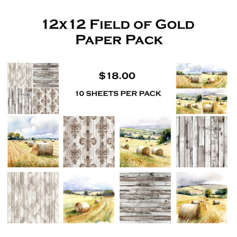 Field of Gold 12x12 Paper Pack
