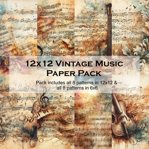Vintage Music 12x12 Paper Pack