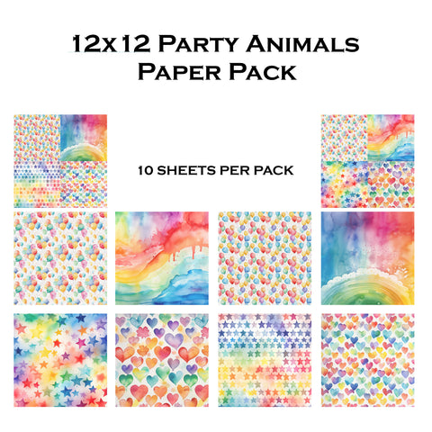 Party Animals 12x12 Paper Pack