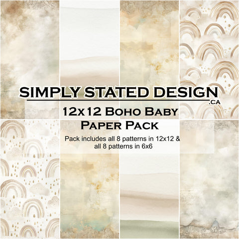 Boho Baby 12x12 Paper Pack