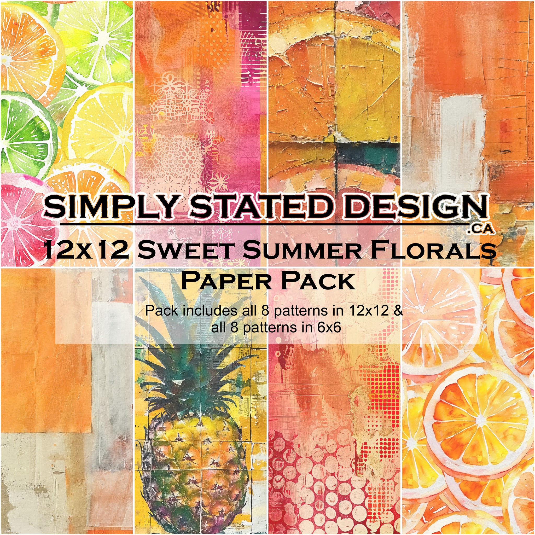 Sweet Summer Florals 12x12 Paper Pack