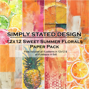 Sweet Summer Florals 12x12 Paper Pack