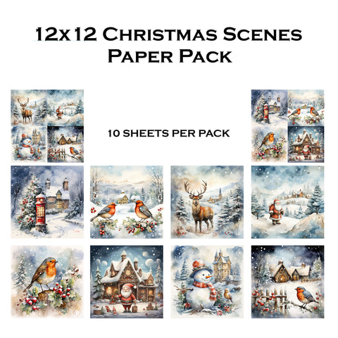 Christmas Scenes 12x12 Paper Pack